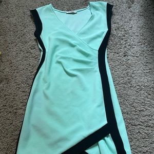Women’s mid to mini dress, mint, green, papaya, size small